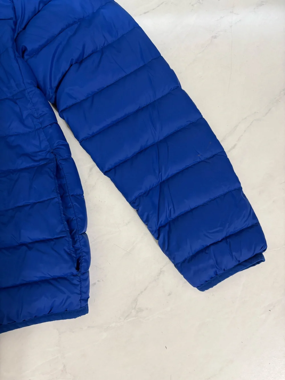 Eddie Bauer Kids Medium Blue Down Filled Puffer Jacket Outdoor Travel Hiking